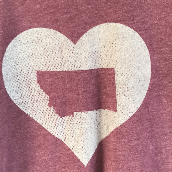 Aspinwall women’s short sleeve shirt with my ❤️ is in MT logo USA made - Picture 11 of 16